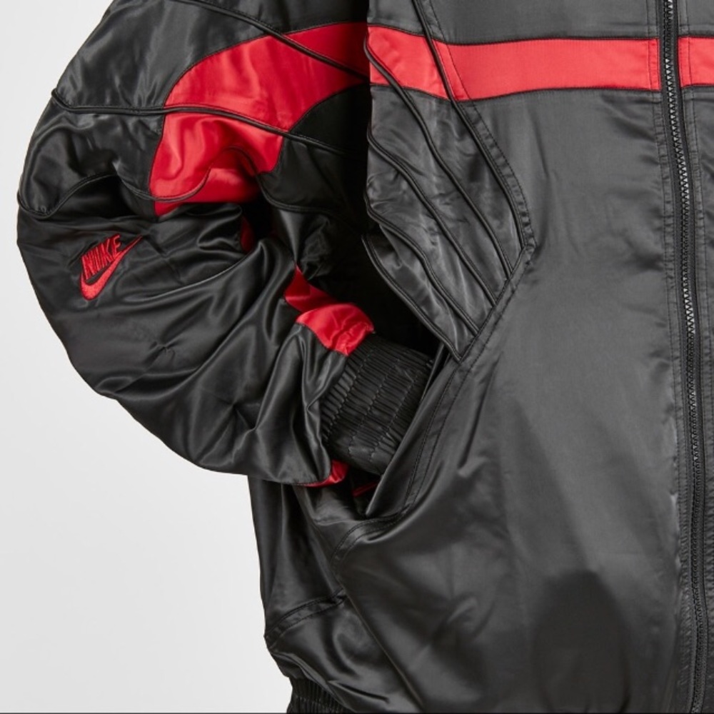 Air Jordan Satin Jacket Black Red JE16 - Picture 8 of 8
